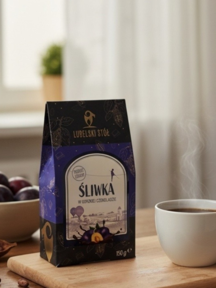 Śliwki w gorzkiej czekoladzie przy kawie | Lubelski Stół