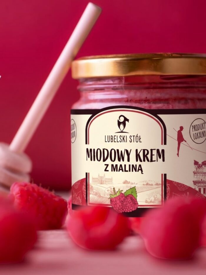 Miodowy krem z maliną | Lubelski Stół