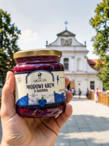Miodowy krem z jagodą przy Kościele | Lubelski Stół