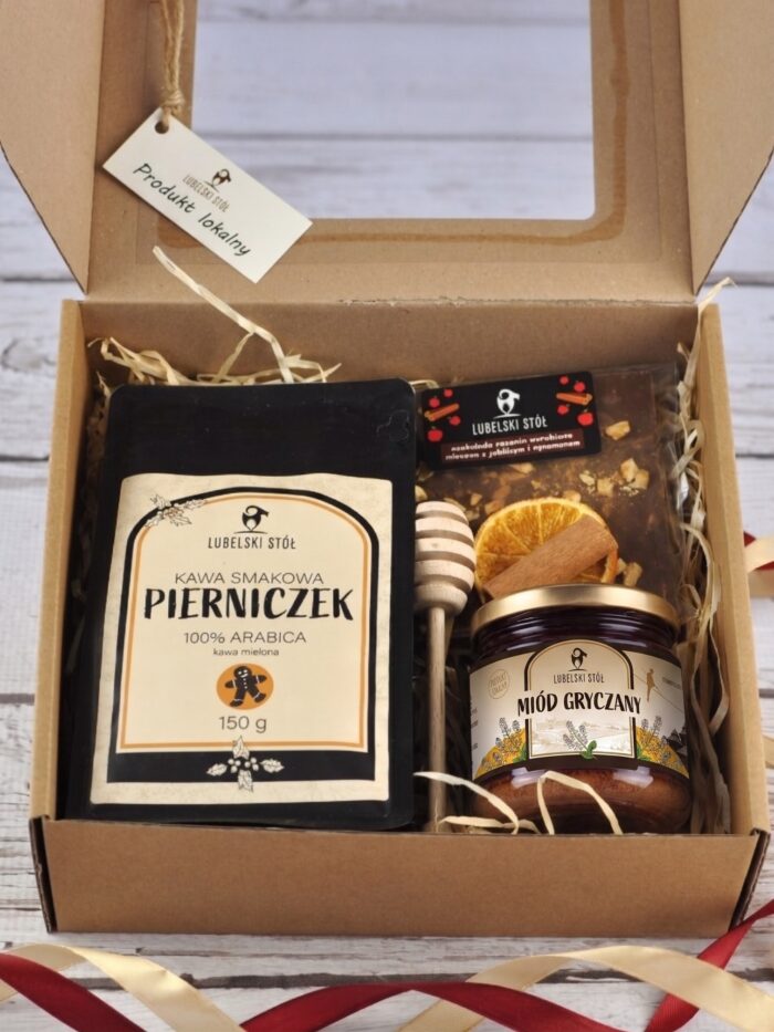 Zestaw Prezentowy "Pierniczek" - kawa, miód, czekolada | Lubelski Stół