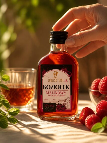Likier malinowy Koziołek 90 ml | Lubelski Stół