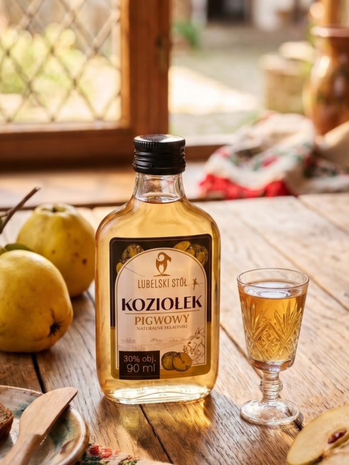 Likier Pigwowy Koziołek 90ml | Lubelski Stół