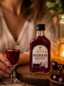 Likier Wiśniowy Koziołek 90 ml | Lubelski Stół