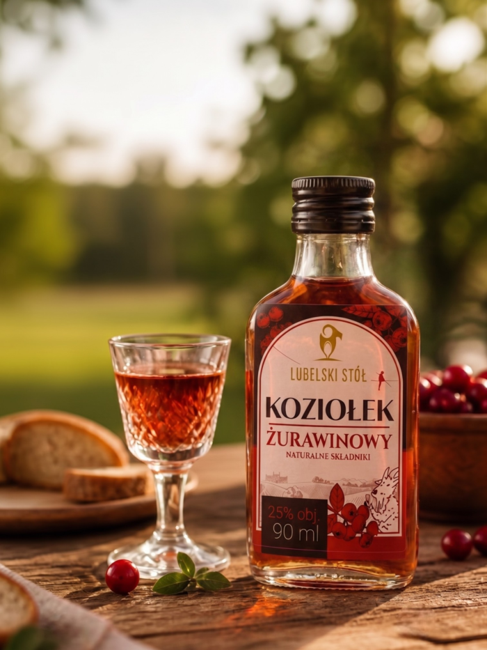 Likier Żurawinowy Koziołek 90 ml | Lubelski Stół