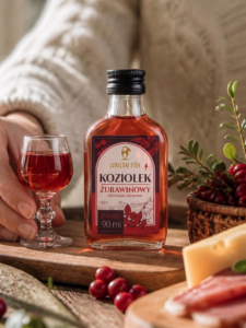 Likier Żurawinowy Koziołek 90 ml | Lubelski Stół