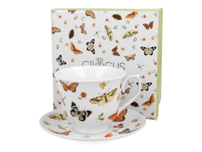 Filiżanka 250 ml ze spodkiem BUTTERFLIES - obrazek 2